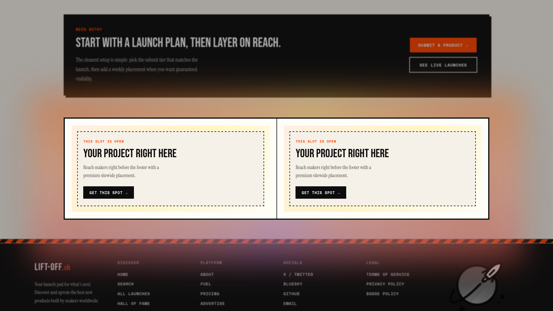Footer Spotlight placement preview